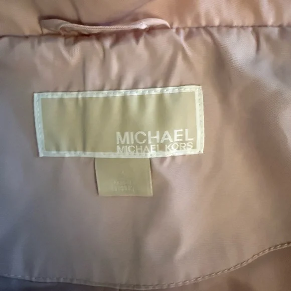 Women's Michael Kors Light Pink Hooded Rain Jacket Sz S - Picture 9 of 15